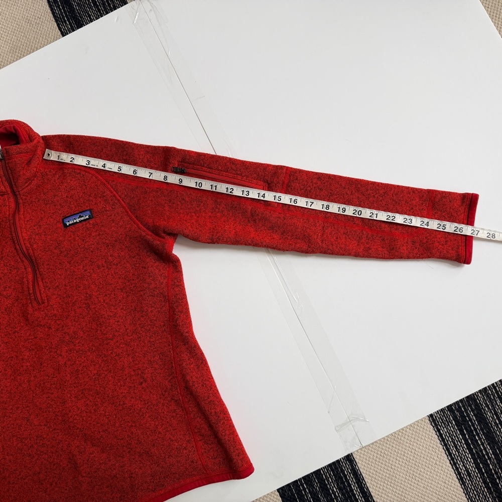 Patagonia Women's Better Sweater 1/4‎ zip Pullover in Red Size: M - Picture 8 of 8